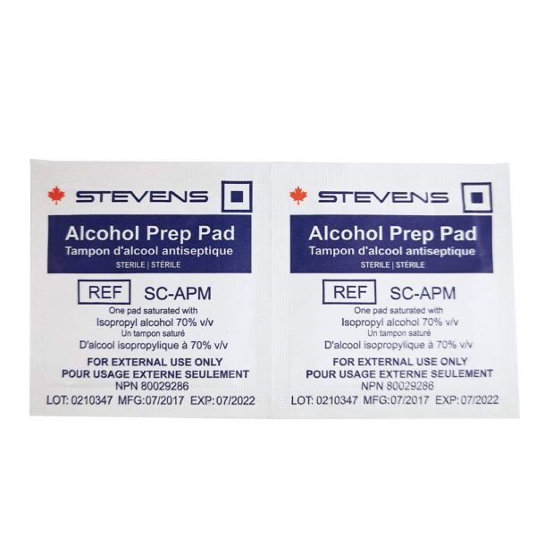 stevens alcohol prep pads